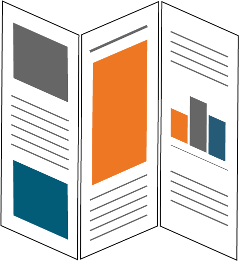 Icon of a tri-fold brochure